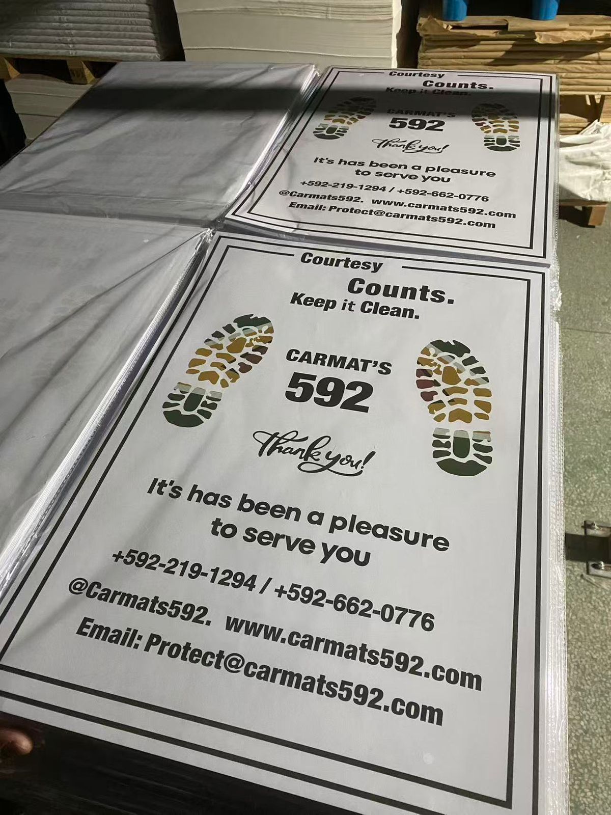 CarMats592 printed floor mat showing national-colour footprint